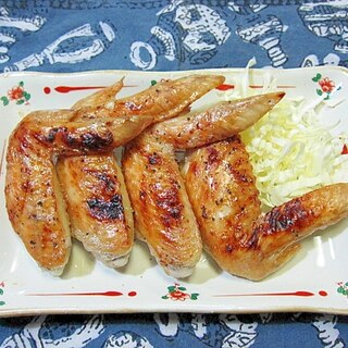 魚焼きグリルで　鶏手羽中焼きガーリック風味